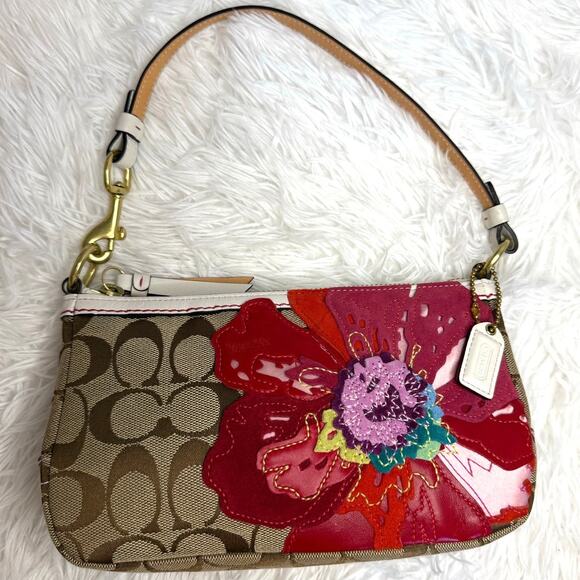 y2k COACH Vintage Poppy for Peace Demi Mini Shoulder Bag - Picture 1 of 13